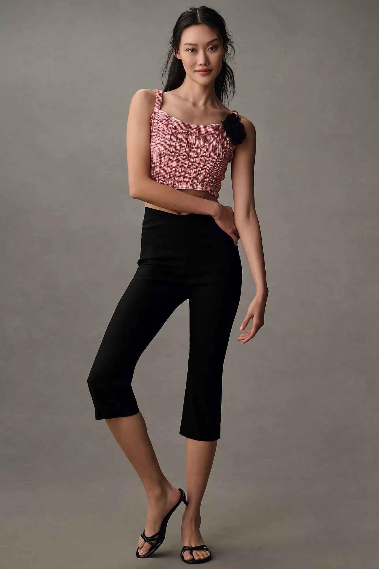 Maeve Structured Bombshell Capri Pants | Anthropologie (US)