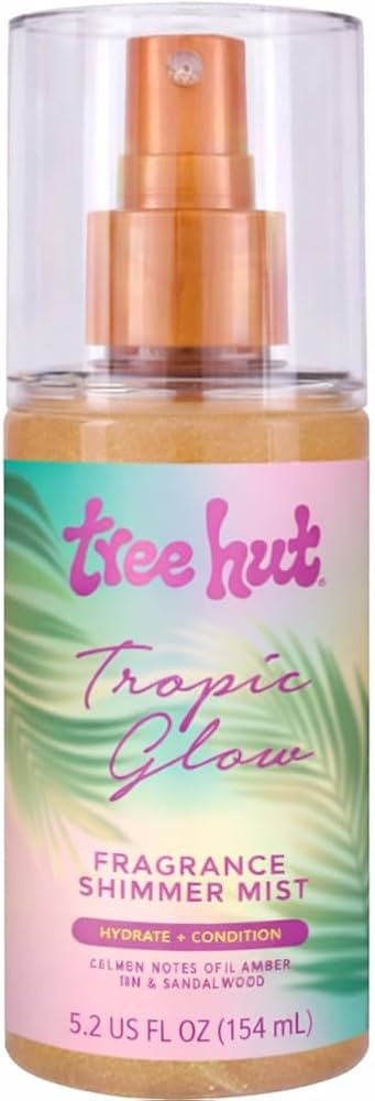 Tree Hut Tropic Glow Hair & Body Mist, Hydrating & Alcohol-Free, Light Shimmer Body Spray with Al... | Amazon (US)