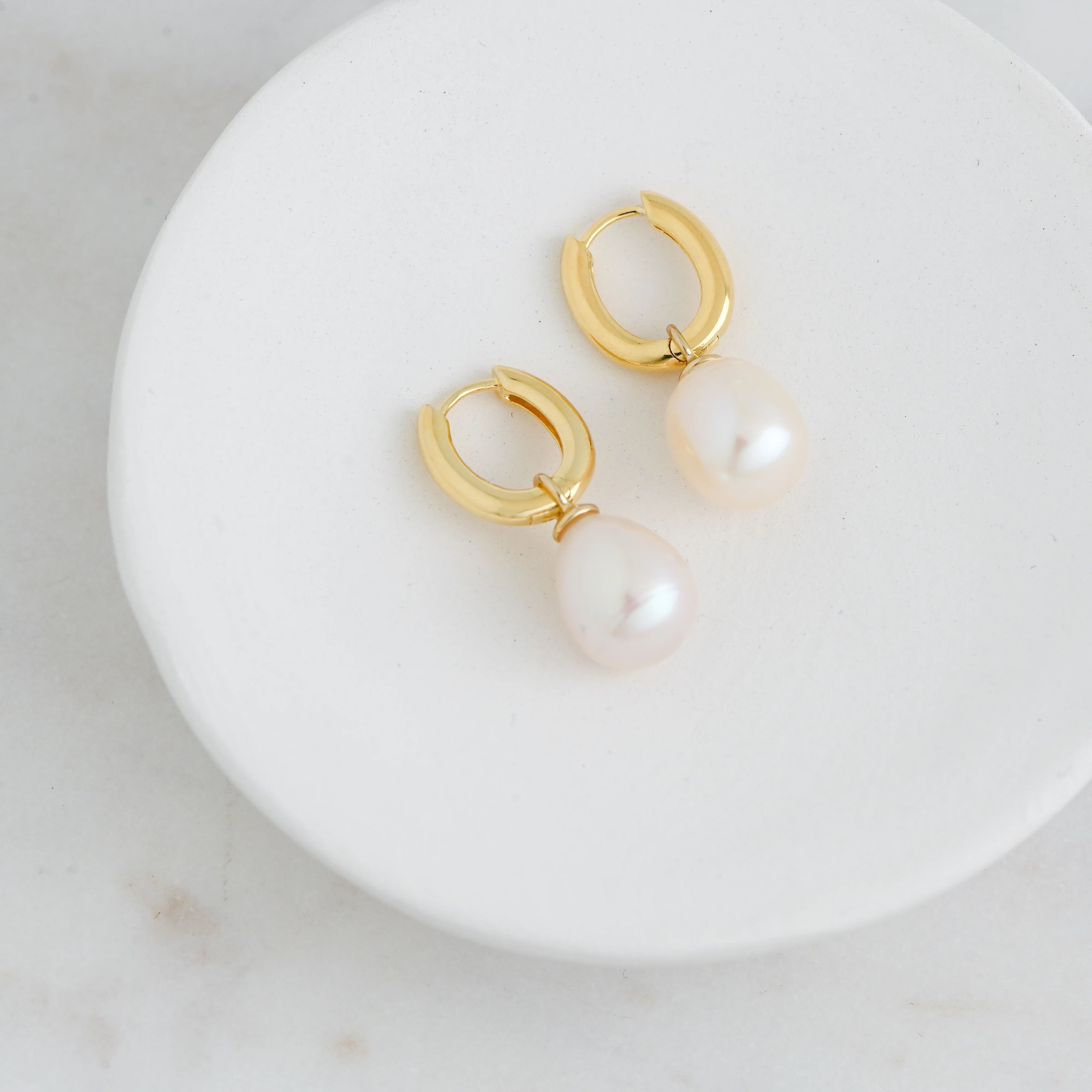 Pearl Charm Earrings | Sami Jewels