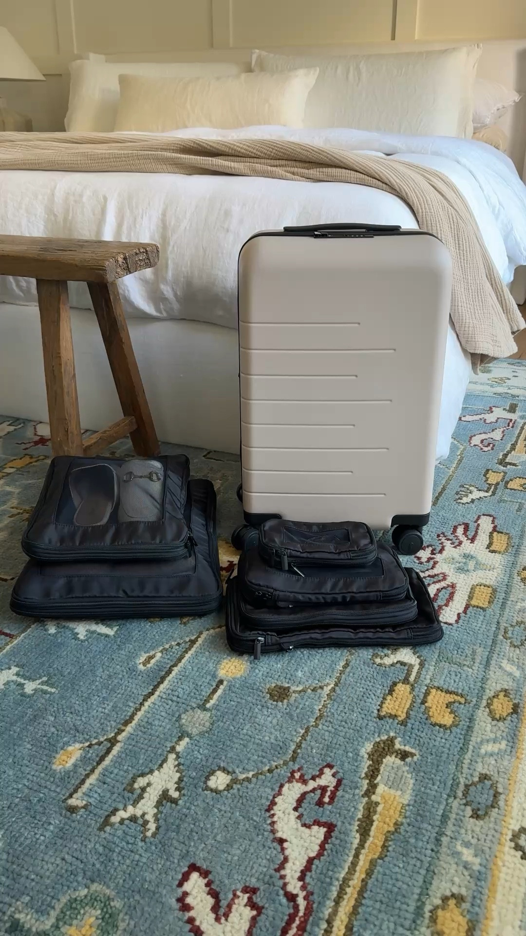 This Quince carry-on suitcase will be your new BFF when traveling! The hard OuterShell protects your luggage while the inside has tons of space and storage area! It’s the perfect carry-on! Don’t forget to add the packing cubes for more organization while packing! 

#quincepartner
@onequince 