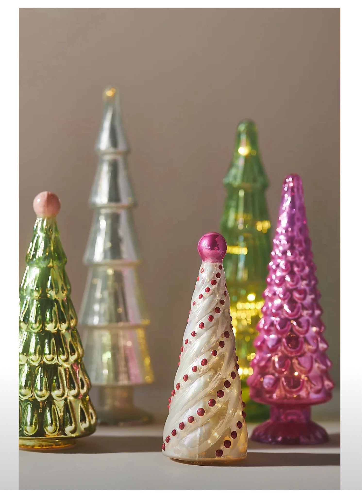Glass Christmas trees, colorful Christmas decor 

#LTKHome #LTKGiftGuide #LTKHoliday