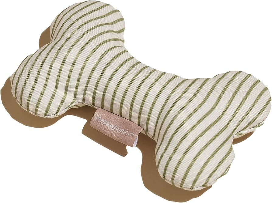 Reese+Murphy Green Striped Bone Shaped Plush Dog Toy 8" - Dog Toys for Medium & Large Dogs - Sque... | Amazon (US)
