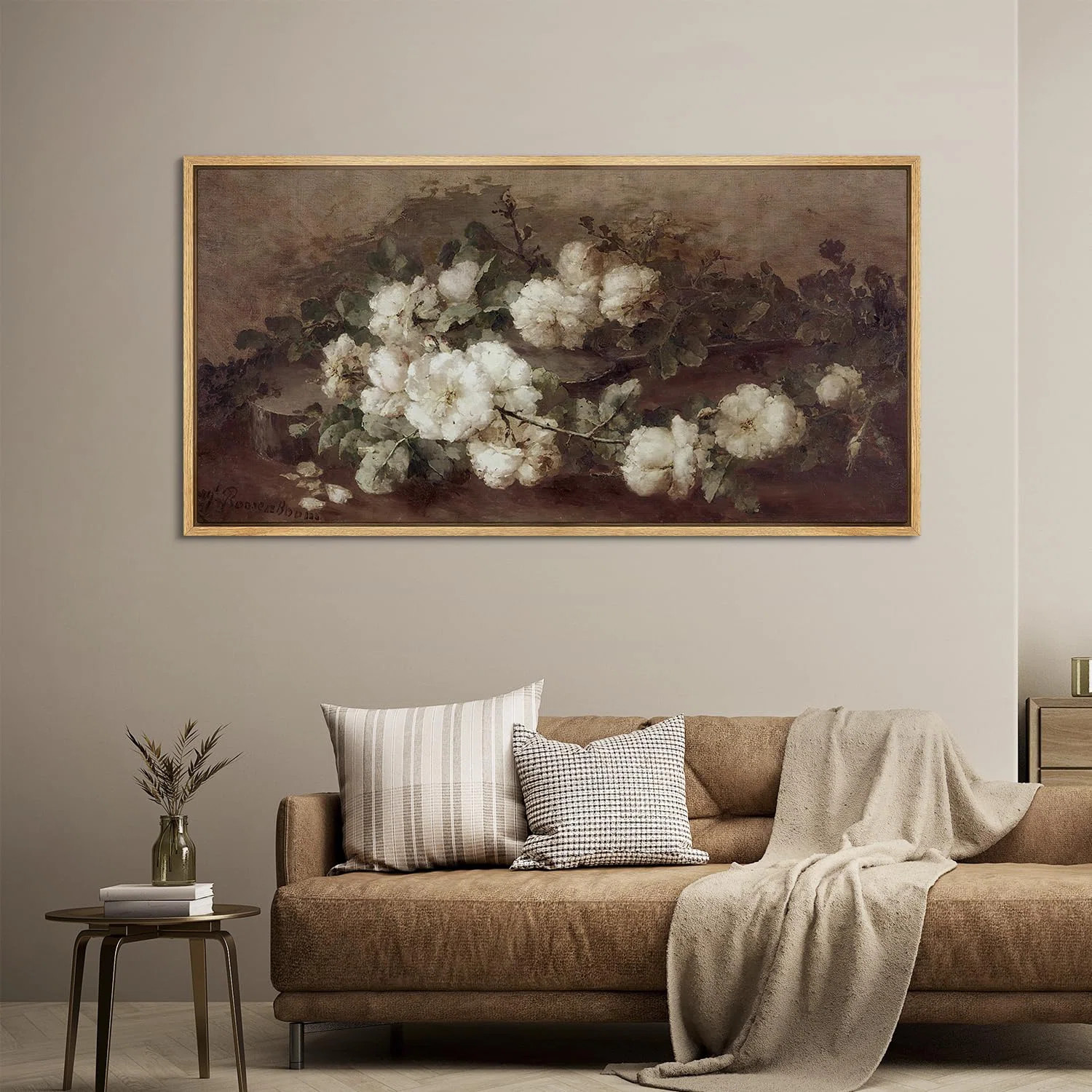 Flower Blossom "Classic Romantic Vintage Floral Rustic Decor Extra Large Framed Print Wall Pictur... | Wayfair North America