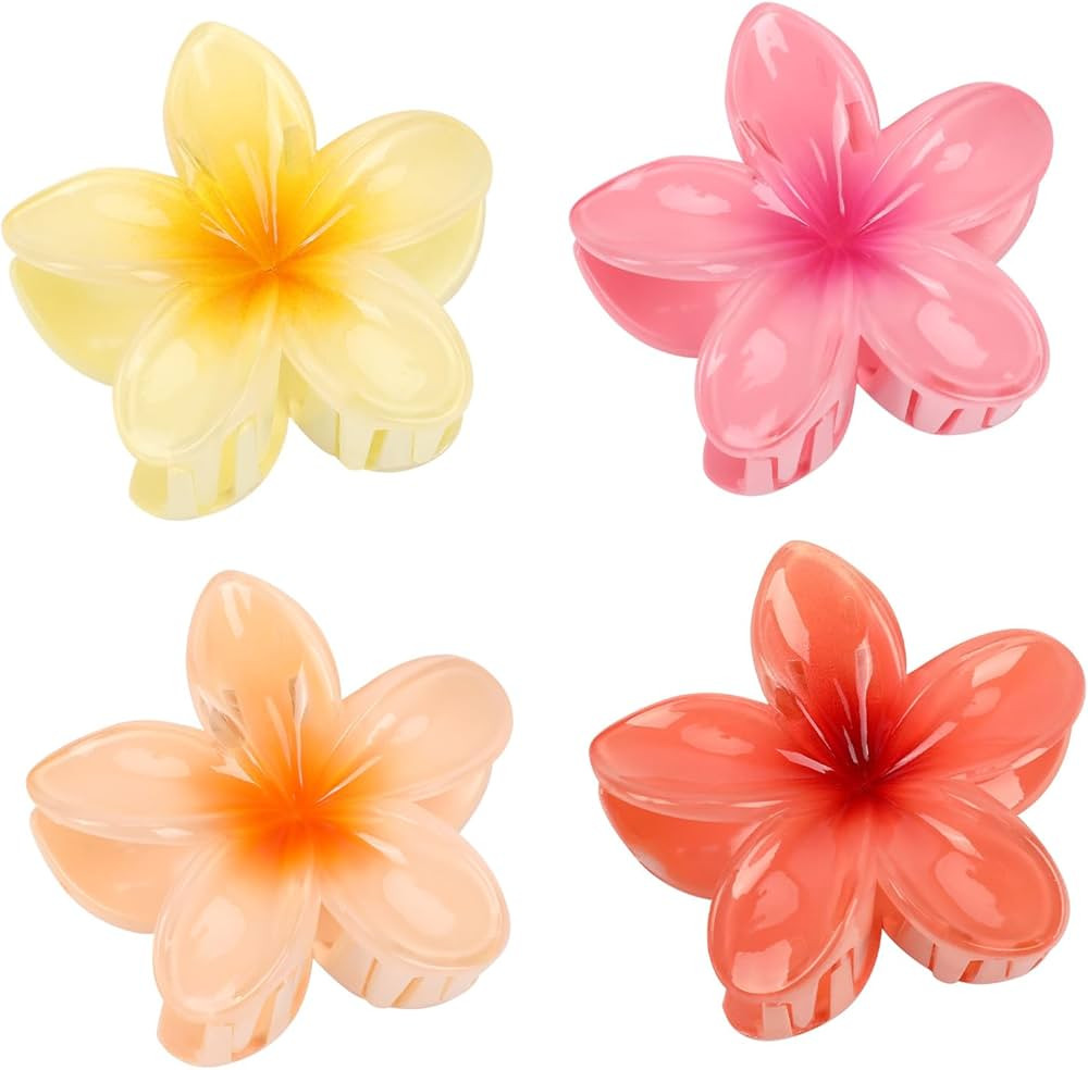 4PCS 3D Effect Flower Hair Clips Set【NO Damage】【Strong Grip】【Non-Slip】Hair Clips For ... | Amazon (US)