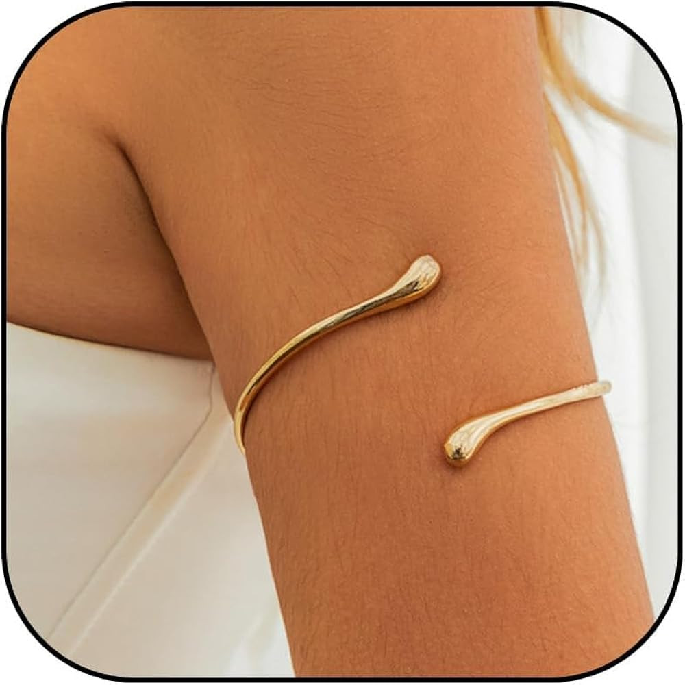 Choistily Arm Cuff Layered Bracelet Adjustable Upper Arm Cuff Bangle Gold Jewelry Gifts for Women... | Amazon (US)