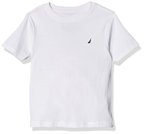 Nautica Boys' Legacy Short Sleeve Crew Neck T-shirt, Legacy White, 4 | Amazon (US)