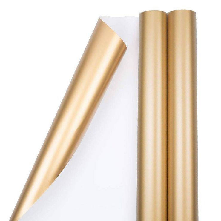 JAM PAPER Gold Matte Gift Wrapping Paper Rolls - 2 packs of 25 Sq. Ft. | Target