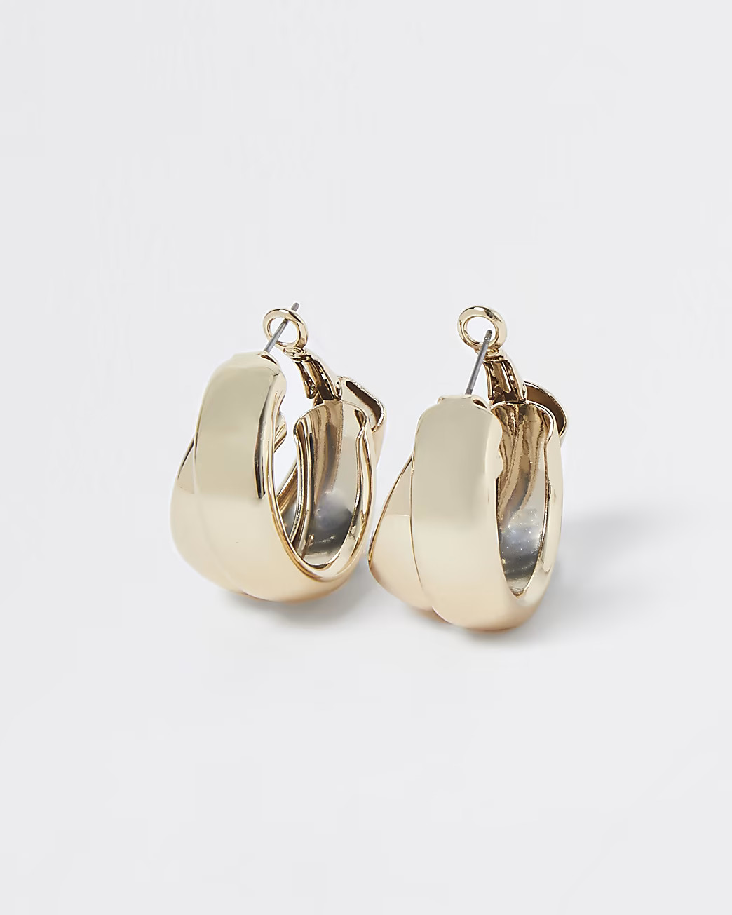 Gold chunky hoop earrings | River Island (UK & IE)
