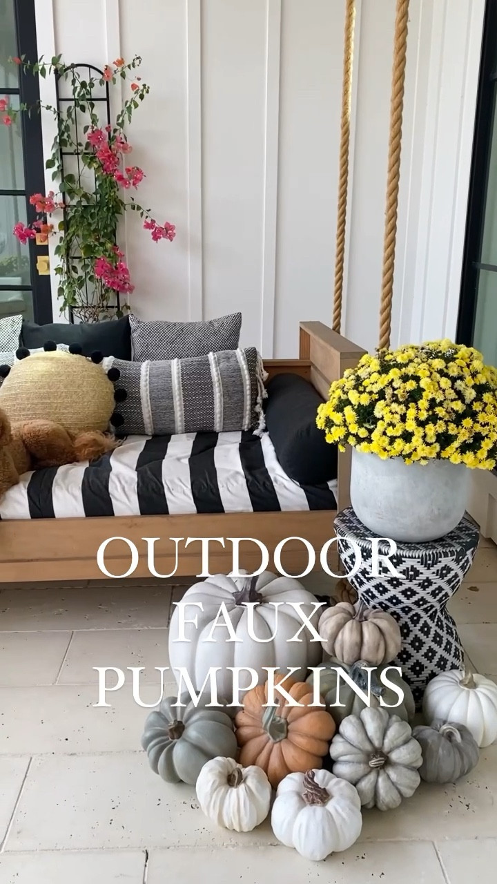 My favorite outdoor faux pumpkins are back in stock! Stock up while you can and use these year after year! 

Fall decor / Halloween decor / resin pumpkin / porch swing / porch daybed / fall porch / outdoor furniture/patio furniture  

#LTKsalealert #LTKSeasonal #LTKhome