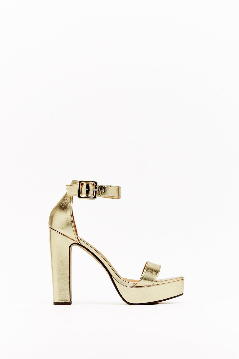 Higher Ground Metallic Platform Heels | NastyGal (US & CA)