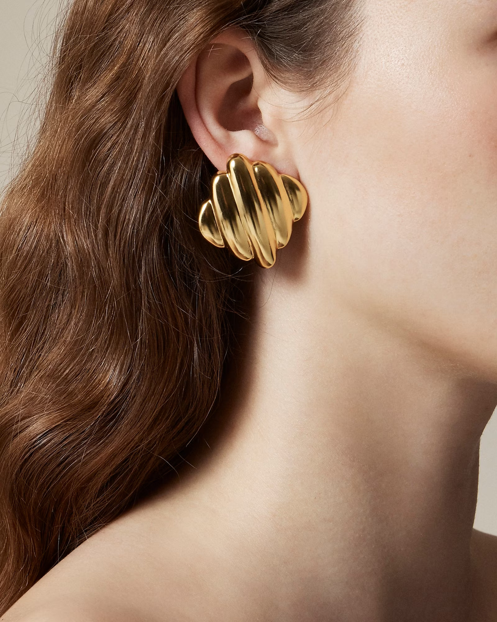 Ridged square stud earrings | J. Crew US