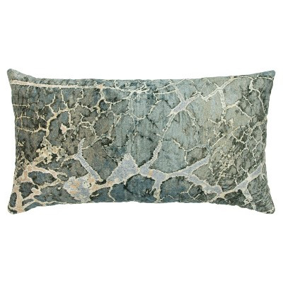 Abstract Decorative Filled Oversize Lumbar Throw Pillow Gray - Rizzy Home | Target
