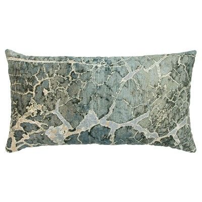 Abstract Decorative Filled Oversize Lumbar Throw Pillow Gray - Rizzy Home | Target