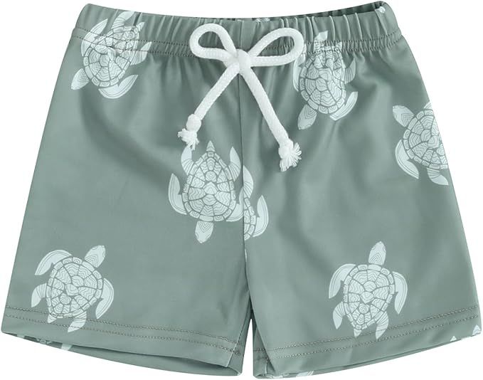 Toddler Boys Swim Trunks Shark Print Elastic Waist Swim Shorts Little Boys Bathing Suit Swimsuit ... | Amazon (US)