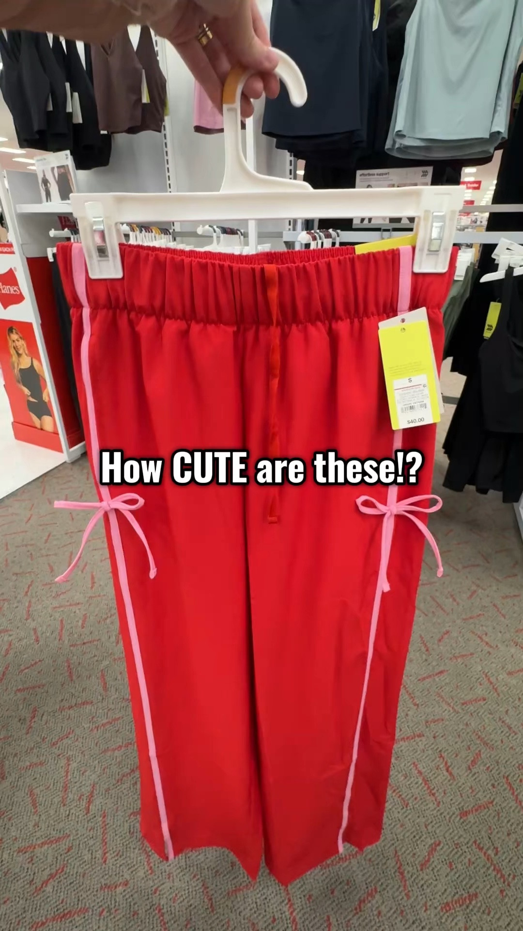 THIS IS NOT A DRILL! These adorable red and pink bow track pants are now available online!!

#LTKHoliday #LTKFindsUnder50 #LTKootd