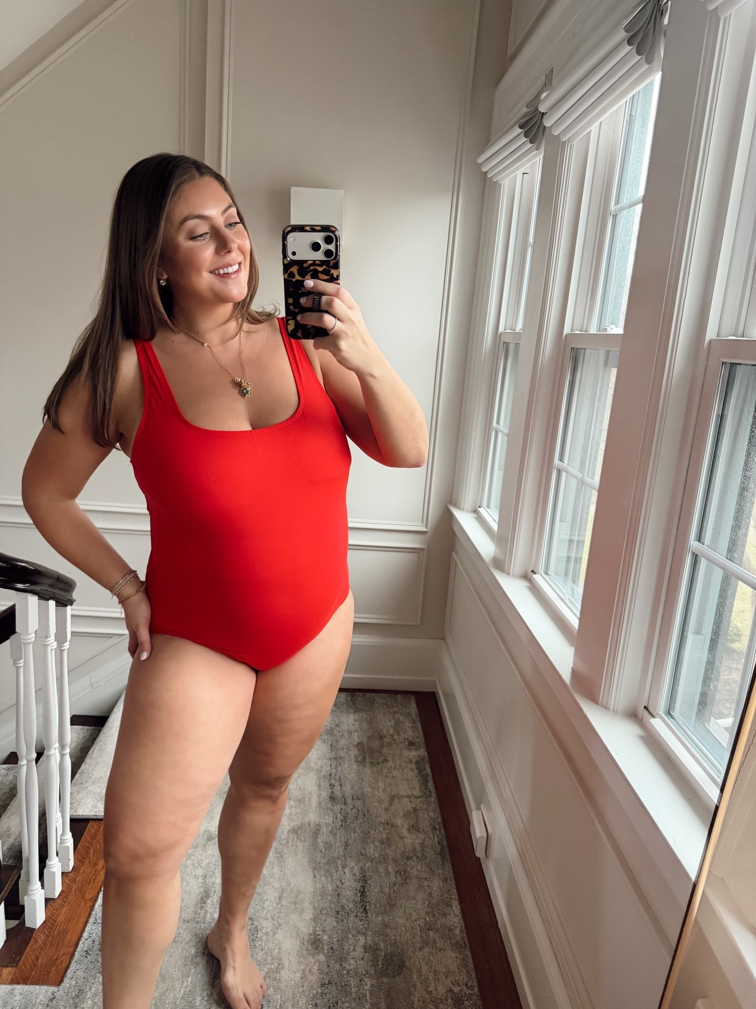 **pregnant in this photo - wearing size 2X - @Spanx swim is on sale right now, 15% off 2+ styles!

#LTKSaleAlert #LTKMidsize #LTKSwim