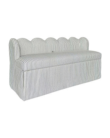 54x24 Low Back Scalloped Storage Bench | Furniture & Lighting | Marshalls | Marshalls