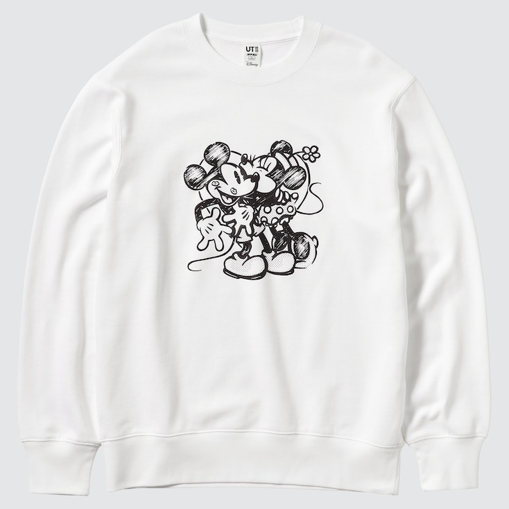 MONOCHROME MICKEY MOUSE ART BY JOSHUA VIDES LONG-SLEEVE SWEATSHIRT | UNIQLO (US)