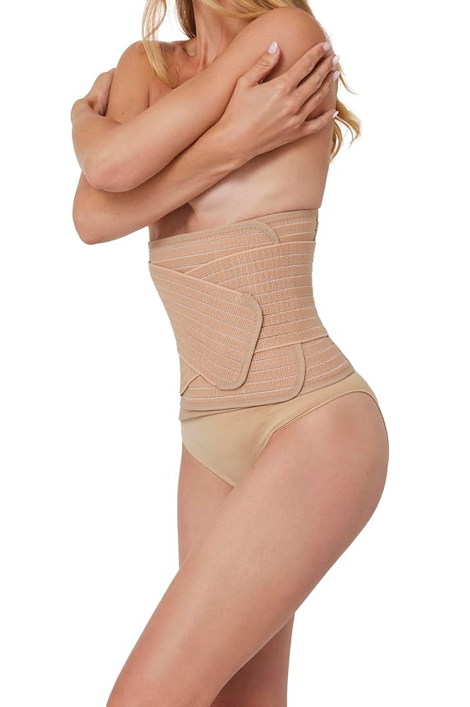 BUMPSUIT Postpartum Belly Wrap Touch Hook and Loop Fasteners Sculpt Waist Trainer, Shapewear Wais... | Amazon (US)