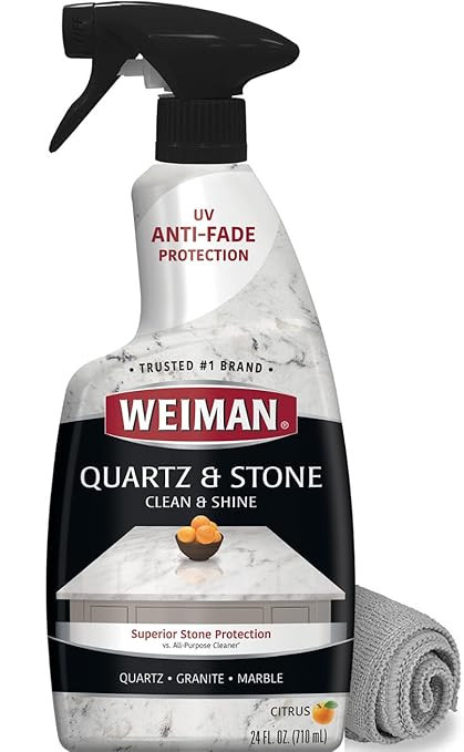 Weiman Quartz Countertop Cleaner and Polish - Clean and Shine Your Granite, Marble Countertops, K... | Amazon (US)