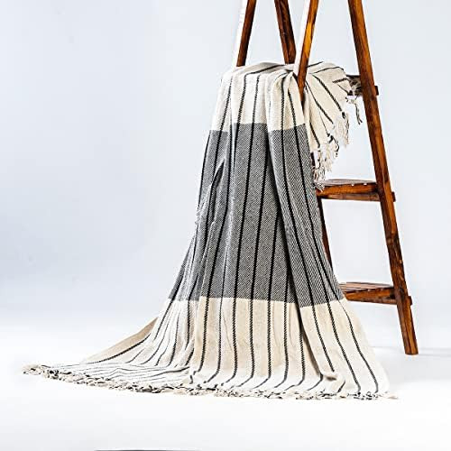 Chardin home Black and Ivory Oslo Throw 50 x 60 Inch | Amazon (US)