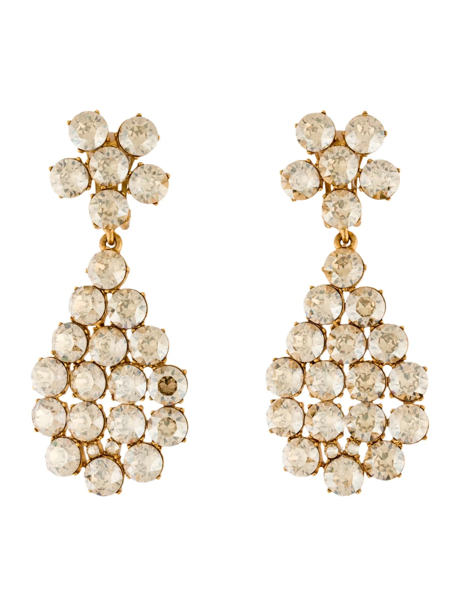 Crystal Clip-On Chandelier Earrings | The RealReal