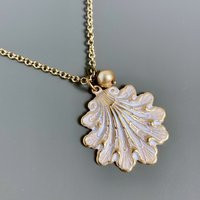 White Shell Necklace - Ocean Jewelry, Beach & Gold, Wedding, Gift For Woman, Lover Gift, Jewelry | Etsy (US)