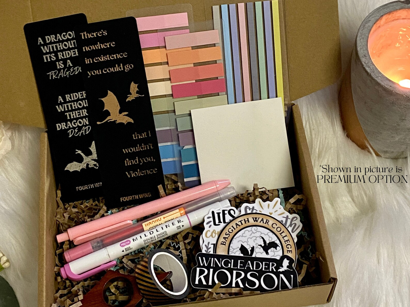 Fourth Wing Gift Box Bookmarks Stickers and Annotation Kit - Etsy | Etsy (US)