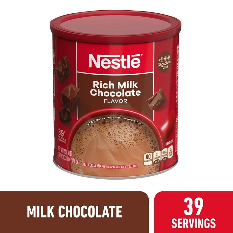 Nestle Hot Cocoa Rich Milk Chocolate Flavored Mix Powder, 27.7 oz, Can | Walmart (US)