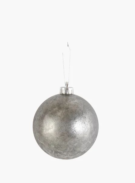 Silver Mercury Shatterproof Round Ornament | The Style Edit Collective