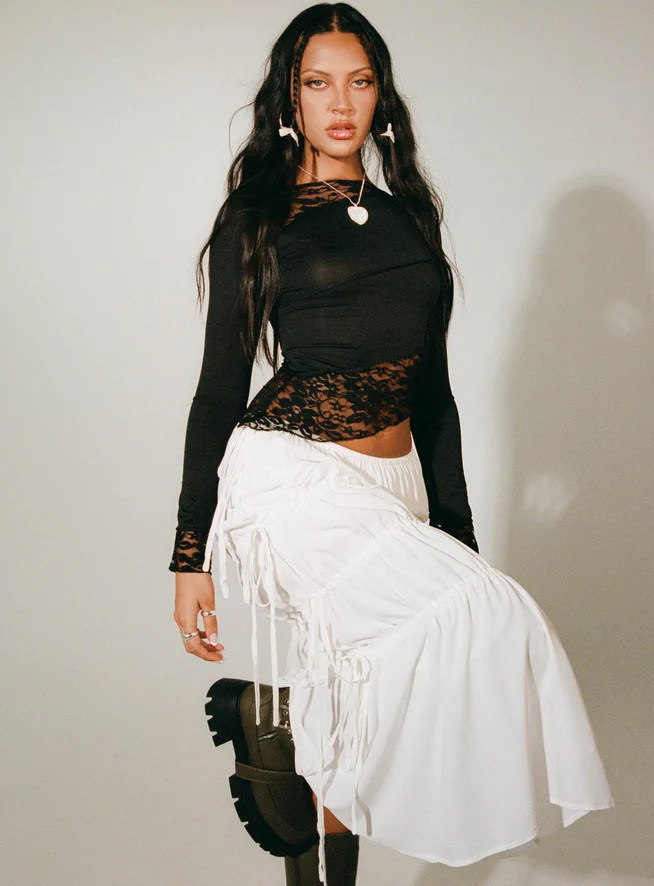 Perky Maxi Skirt White | Princess Polly US