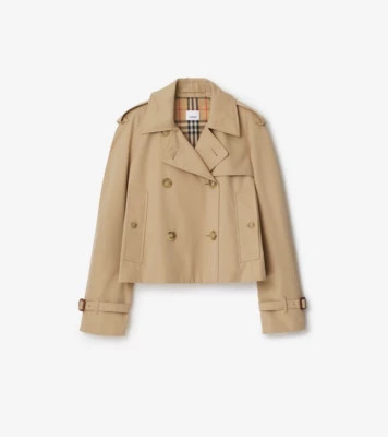 Cropped Gabardine Trench Jacket | Burberry (US)