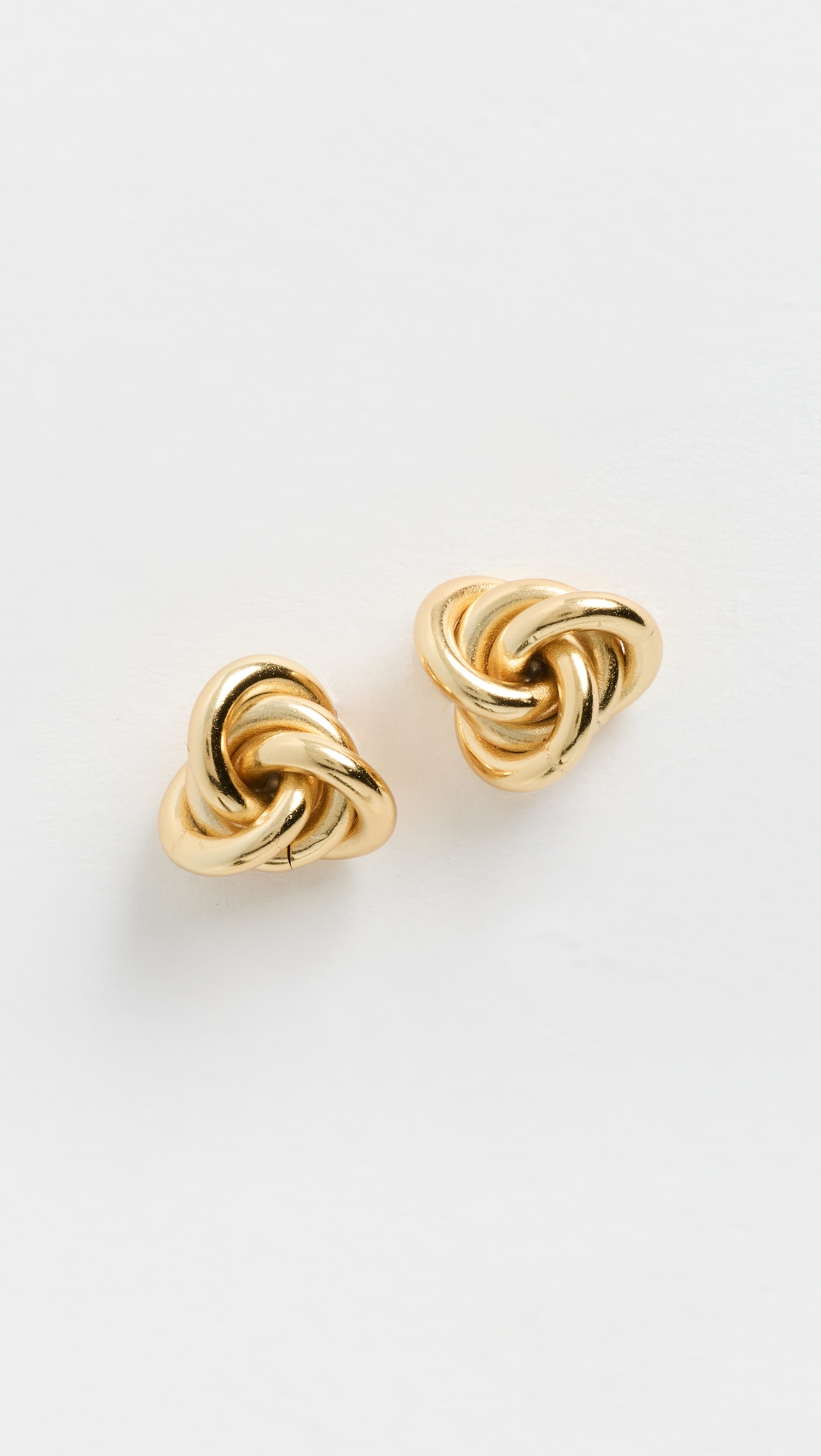 SHASHI Knot Stud Earrings Gold One Size | Shopbop