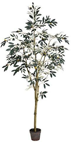 Vickerman Everyday Faux Olive Tree 6 Foot Tall Green Silk Potted Artificial Indoor Olive Plant Wi... | Amazon (US)