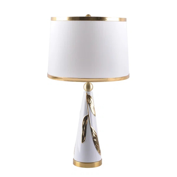 26.75'' White And Gold Table Lamp | Wayfair Professional