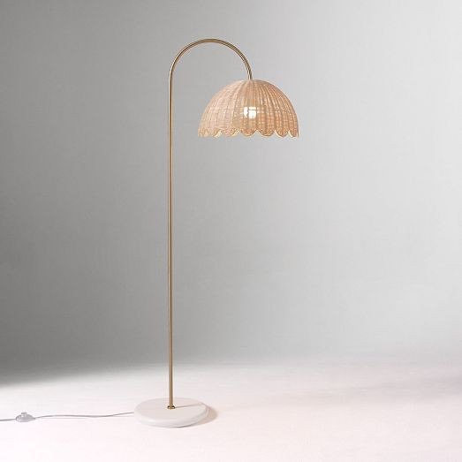Rattan Bubble Floor Lamp (60") | West Elm (US)