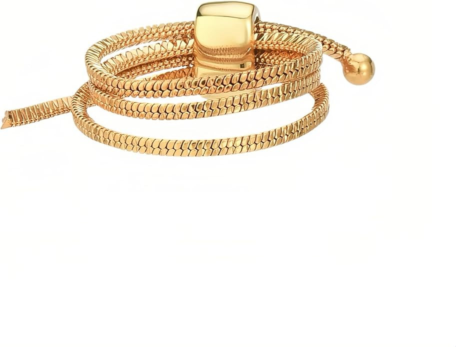 eartif Stackable Rings For Women Ring Adjustable Couple Rings Snake Chain Jewelry for Women | Amazon (US)