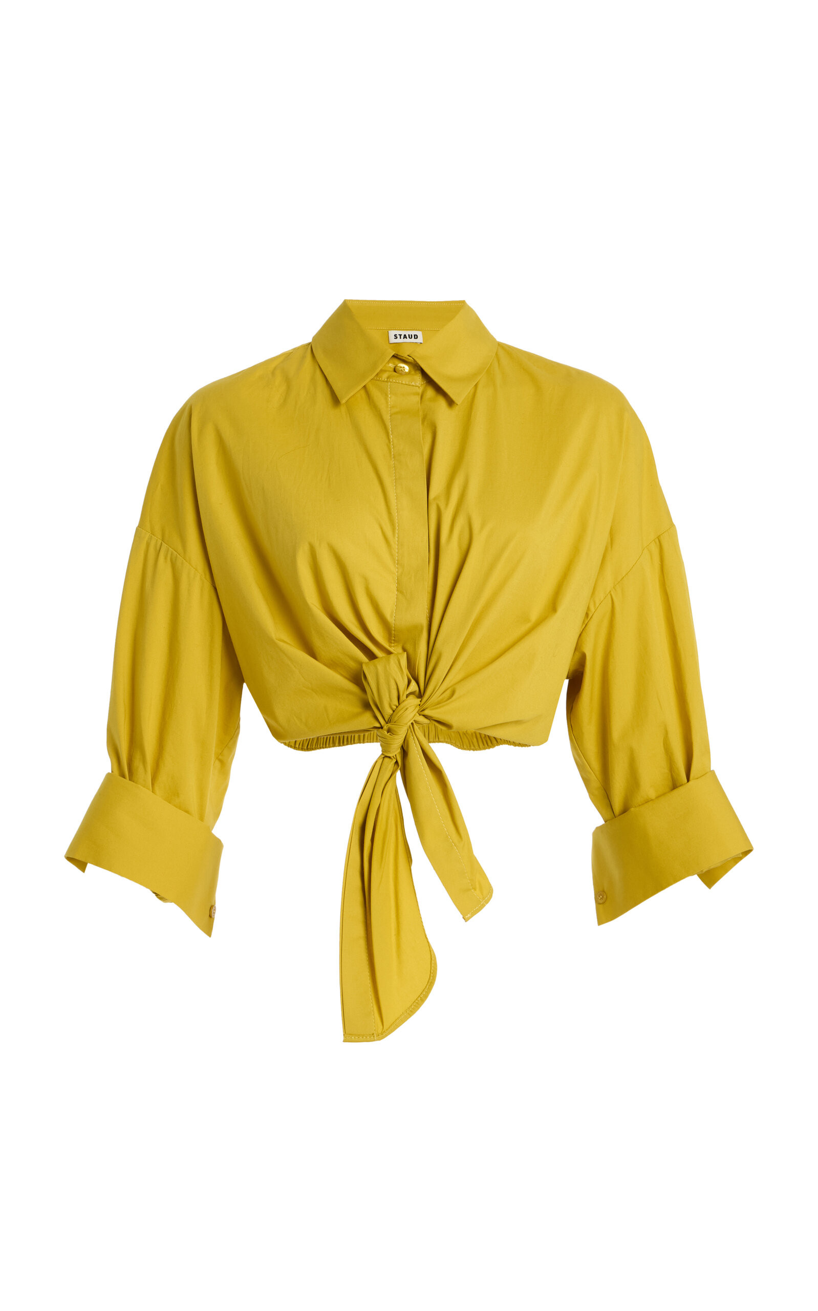 Lisa Cropped Cotton Tie-Front Shirt | Moda Operandi (Global)