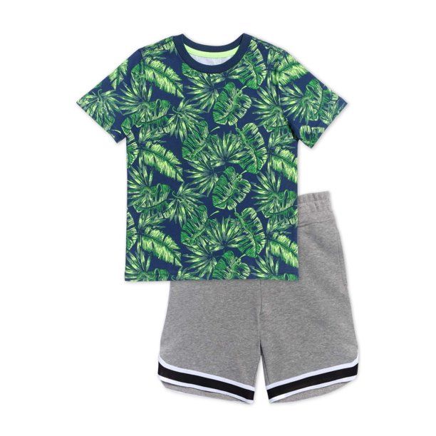 365 Kids From Garanimals Boys T-Shirt & Knit Shorts 2-Piece Outfit Set, Sizes 5-8 | Walmart (US)