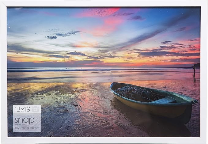 Gallery Solutions 17FW2260E Solid Wood Wall Poster Frame, 13" x 19", White | Amazon (US)