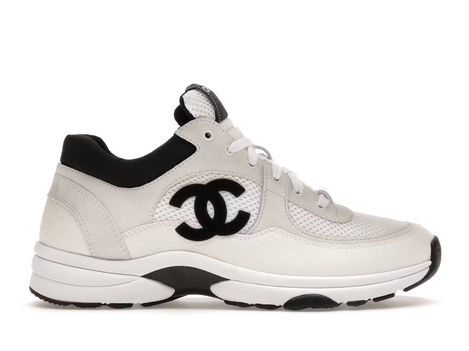 Chanel Low Top Trainer SuedeWhite Black (Women's) | StockX