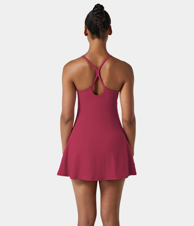Women’s Everyday Cloudful™ Air Fabric Backless 2-in-1 Cool Touch Activity Dress-Euphoria Air ... | HALARA