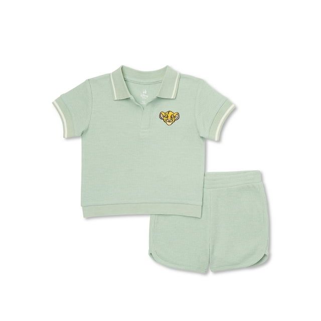 The Lion King Baby Polo Shirt and Shorts Set, 2-Piece, Sizes 0M-18M | Walmart (US)
