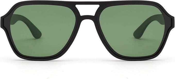 GLINDAR Men's Polarized Aviator Sunglasses Vintage Square Driving Glasses | Amazon (US)