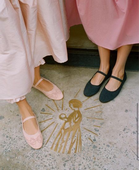 These ballet flats are so beautiful! So elegant and feminine. Loeffler Randall flats. Pink flats, black flats  

#LTKfindsunder100 #LTKGiftGuide #LTKstyletip