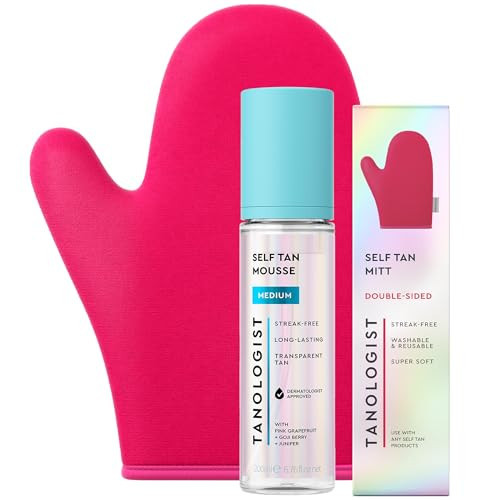 Tanologist Sunless Self-Tan Set – Medium Tanning Mousse with “No Fake Tan Smell” or Orange Tone + Double-Sided, Water-Resistant Self-Tanning Mitt for Streak-Free Application | Amazon (US)