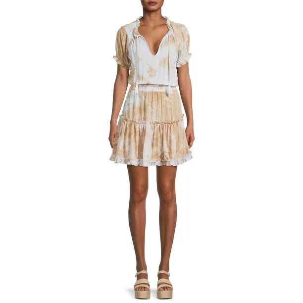 Liv & Lottie Women's Juniors' Tie Dye Tiered Dress - Walmart.com | Walmart (US)