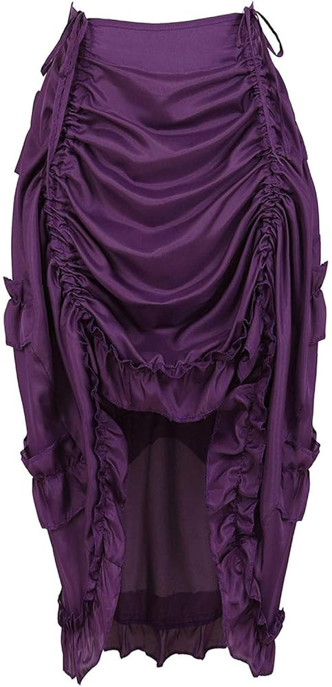 Women's Steampunk Gothic High Low Cyberpunk Victorian Skirt Medieval Renaissance Skirts Cosplay O... | Amazon (US)