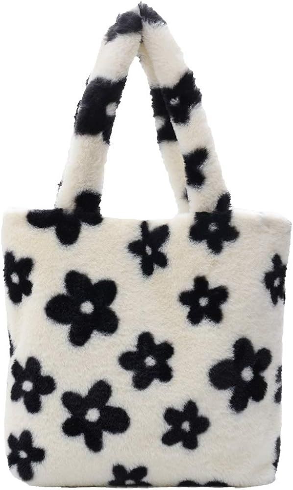 Plush Underarm Bag, Kexle Ladies Fluffy Shoulder Bag, Women Furry Plush Handbag for Autumn and Wi... | Amazon (US)