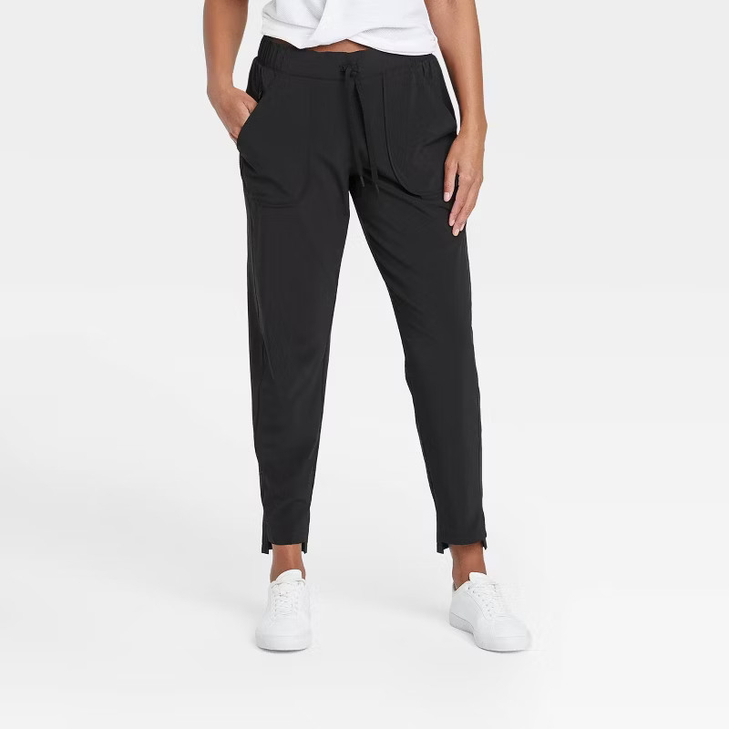 Women's Tapered Stretch Woven Pants - All in Motion™ | Target